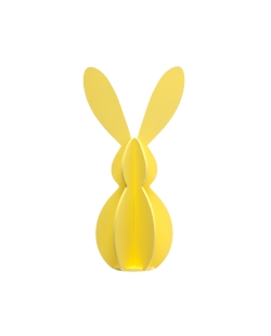 Decoracion Conejo Amarillo 10X20.5cm Madera