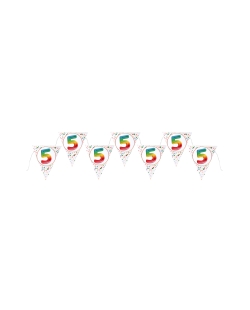 Banderin Multicolor 5 Años 22X26cm X3m Carton