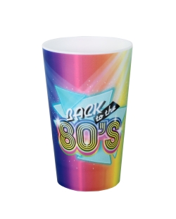 Vaso Reutilizable Años 80 7.3X11.6cm /33cl Polipropileno