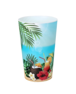Vaso Reutilizable Tropical 7.3X11.6cm /33cl Polipropileno