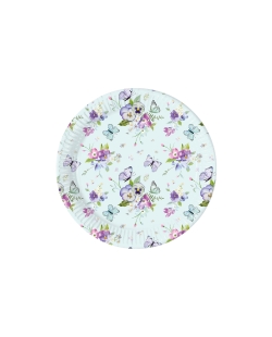 Platos 20cm Mariposas Turquesa Fsc ***OFERTA DTO NO ACUMULABLE
