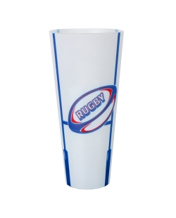 Vaso Reutilizable Grande Rugby 8.3cmx17.6cm /60cl Polipropileno