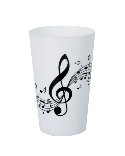 Vaso Reutilizable Musica 7.3X11.6cm /33cl Polipropileno