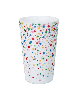Vaso Reutilizable Multicolor 7.3X11.6cm /33cl Polipropileno