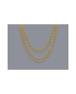Collares Cuentas Metal Oro 81cm