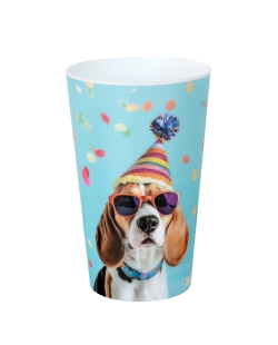 Vaso Reutilizable Perro 7.3X11.6cm /33cl Polipropileno