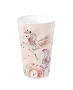 Vaso Reutilizable Unicornio Rosa 7.3X11.6cm /33cl Polipropileno