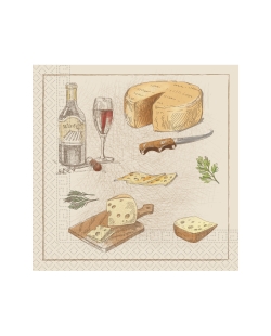 Servilletas 33 X 33cm Quesos 3Ply Fsc