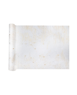 Camino Mesa Navidad Estrellada Marfil 36cm Tela Crepe 2,5m***OFERTA DTO NO ACUMULABLE
