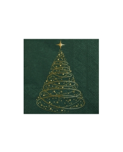 Servilleta Peq. Navidad Verde Abeto 25X25cm Papel 3 Capas ***OFERTA DTO NO ACUMULABLE