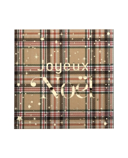 Servilleta Cuadros Caramelo 33X33cm Papel 3 Capas ***OFERTA DTO NO ACUMULABLE