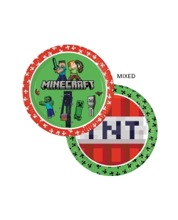 Platos 23cm Minecraft Fsc 2 Diseños