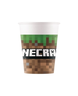 Vasos Papel 200ml Minecraft Fsc