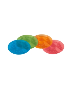 Plato Plastico Reutilizable 29,5cm Apartados Semitransp. 4 Color