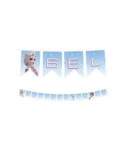 Banderin Reutilizable Happy Bday Frozen