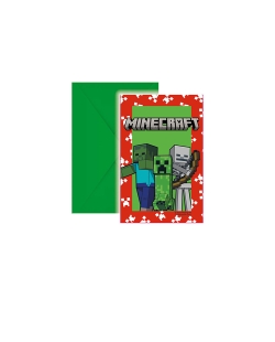 Invitaciones Forma Minecraft Fsc