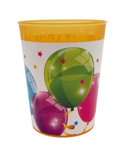 Vaso Plastico Reutilizable 250ml Globos