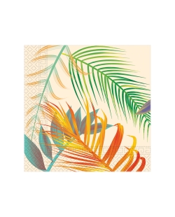 Servilletas 33 x 33cm Hojas Tropicales 3Ply Fsc