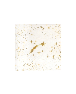 Servilleta Peq. Estrella Fugaz Marfil 25X25cm Papel 3 Capas ***OFERTA DTO NO ACUMULABLE