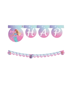 Guirnalda Happy Bday Barbie Papel Fsc