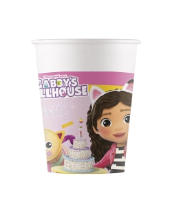 Vasos Papel 200ml Casa Muñecas De Gabby Fsc