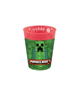 Vaso Plástico Reutilizable 250ml Minecraft