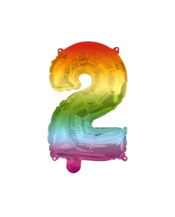 Globo Forma Numero 2 Multicolor 95cm