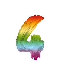 Globo Forma Numero 4 Multicolor 95cm