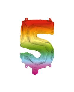 Globo Forma Numero 5 Multicolor 95cm