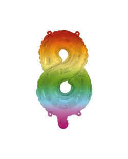 Globo Forma Numero 8 Multicolor 95cm