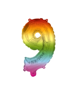 Globo Forma Numero 9 Multicolor 95cm
