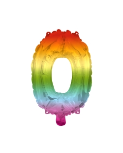 Globo Forma Numero 0 Multicolor 95cm