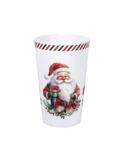 Vaso Reutilizable Papa Noel 7.3X11.6cm/33cl Polipropileno ***OFERTA DTO NO ACUMULABLE