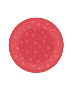Plato Plastico Reutilizable 21cm Rojo