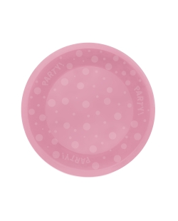 Plato Plastico Reutilizable 21cm Rosa