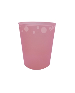 Vaso Pastico Reutilizable 250ml Rosa