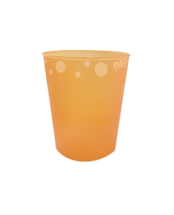 Vaso Pastico Reutilizable 250ml Naranja