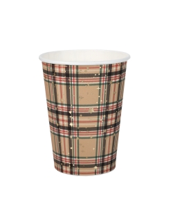 Vaso Cuadros Caramelo 7.8X9.7cm/27cl Carton ***OFERTA DTO NO ACUMULABLE