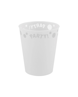 Vaso Plastico Reutilizable 250ml Semitansp. Blanco