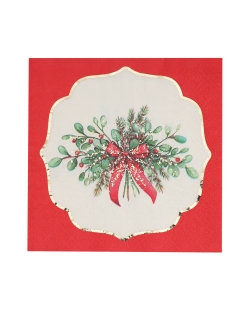 Servilleta Cintas Rojo 33X33cm Papel 3 Capas ***OFERTA DTO NO ACUMULABLE