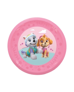 Platos Plastico Reutilizable 21cm Patrulla Canina Rosa