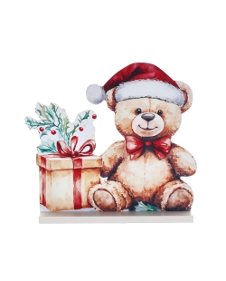 Adorno Osito Navidad 19.5X4X17cm Madera ***OFERTA DTO NO ACUMULABLE
