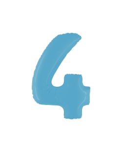 Globo Forma Numero 4 Azul Satin 95cm ***OFERTA DTO NO ACUMULABLE