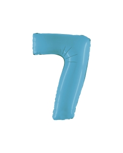 Globo Forma Numero 7 Azul Satin 95cm ***OFERTA DTO NO ACUMULABLE