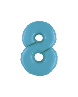 Globo Forma Numero 8 Azul Satin 95cm ***OFERTA DTO NO ACUMULABLE