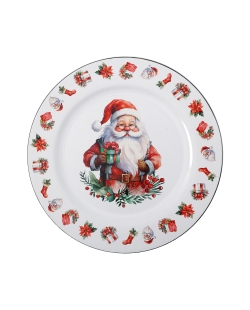 Bajo Plato Papa Noel 33cm Polipropileno ***OFERTA DTO NO ACUMULABLE