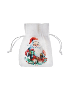 Bolsita Papa Noel 7.5X10cm Algodon/Poliester ***OFERTA DTO NO ACUMULABLE