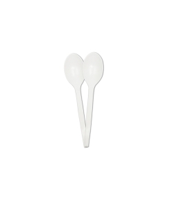 Cucharas Blancas Plastico Reutilizable 