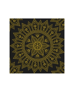 Servilletas 33 x 33cm Mandala Negro/Oro 3Ply Fsc