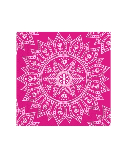 Servilletas 33 x 33cm Mandala Fucsia/Blanco 3Ply Fsc